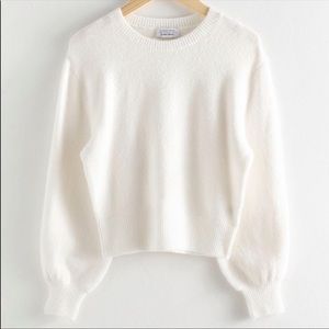 & Other Stories Relaxed Sweater White
